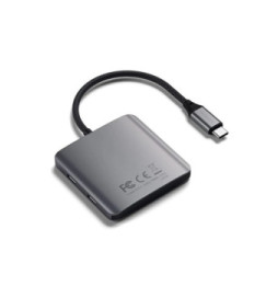 Satechi Hub USB-C 100W Power Delivery 4 Ports de Données Gris