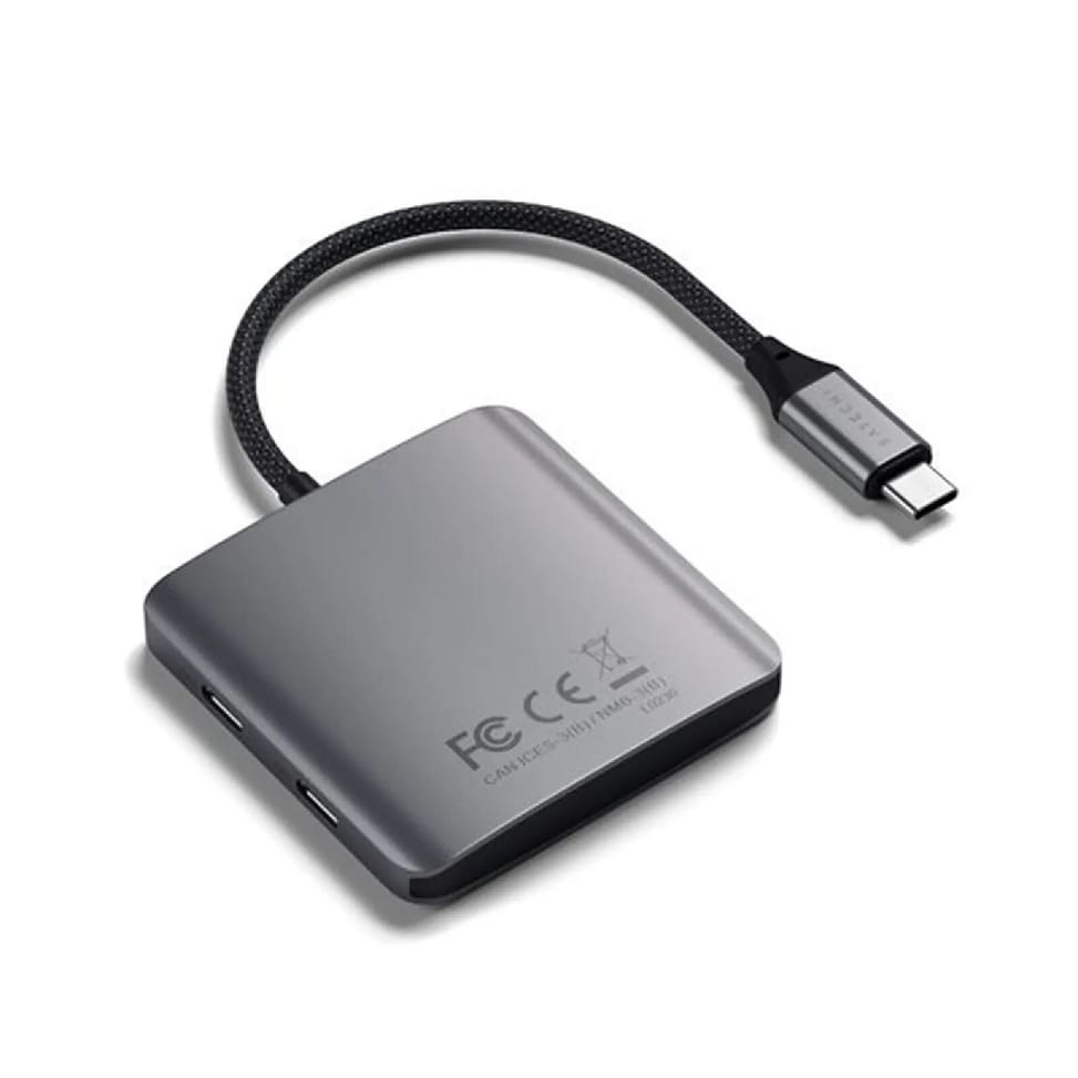 Satechi Hub USB-C 100W Power Delivery 4 Ports de Données Gris — image 4