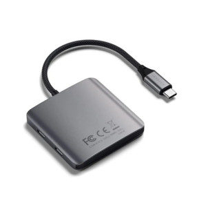 Satechi Hub USB-C 100W Power Delivery 4 Ports de Données Gris