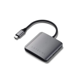 Satechi Hub USB-C 100W Power Delivery 4 Ports de Données Gris