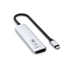 Satechi Hub USB-C Slim Multiport 4-in-1 4K Power Delivery 100W Argent