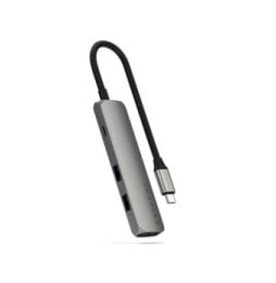 Satechi Hub USB-C Slim Multiport 4-in-1 4K Power Delivery 100W Gris
