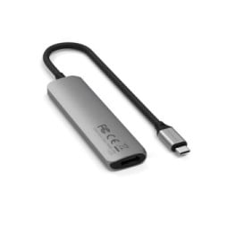 Satechi Hub USB-C Slim Multiport 4-in-1 4K Power Delivery 100W Gris