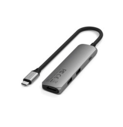 Satechi Hub USB-C Slim Multiport 4-in-1 4K Power Delivery 100W Gris