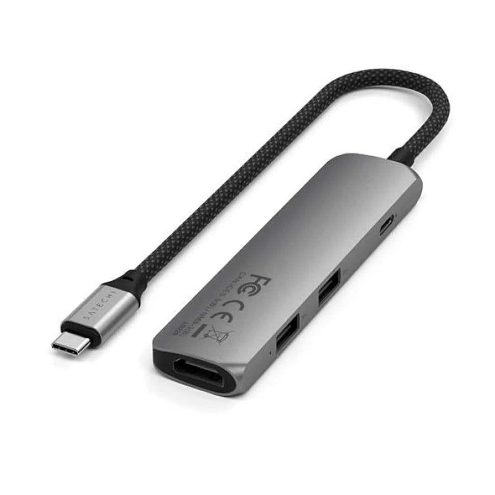 Satechi Hub USB-C Slim Multiport 4-in-1 4K Power Delivery 100W Gris — image 5