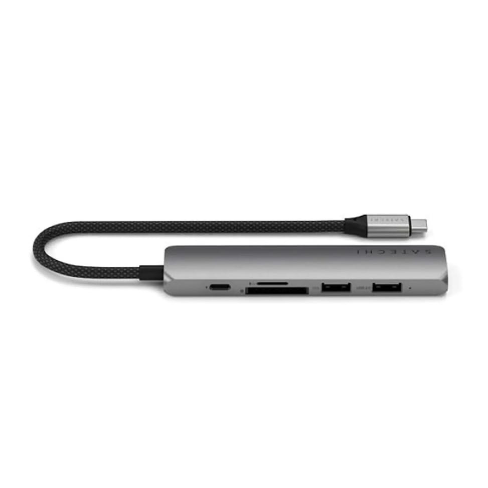 Satechi Hub USB-C Slim Multiport 6-in-1 4K Power Delivery 100W Gris — image 3