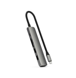 Satechi Hub USB-C Slim Multiport 6-in-1 4K Power Delivery 100W Gris