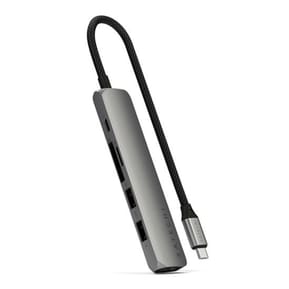 Satechi Hub USB-C Slim Multiport 6-in-1 4K Power Delivery 100W Gris — image 4