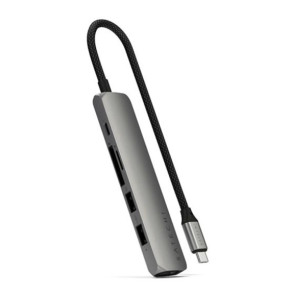 Satechi Hub USB-C Slim Multiport 6-in-1 4K Power Delivery 100W Gris