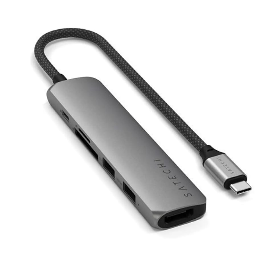 Satechi Hub USB-C Slim Multiport 6-in-1 4K Power Delivery 100W Gris — image 5
