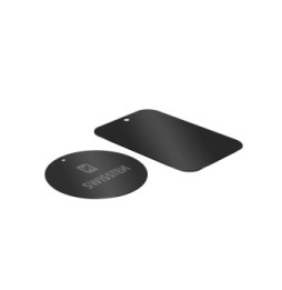 Swissten 2x Plaques Métalliques Smartphone Adaptateur Support Magnétique Noir