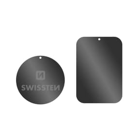 Swissten 2x Plaques Métalliques Smartphone Adaptateur Support Magnétique Noir — image 2