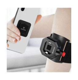 Swissten Adaptateur Smartphone pour Support Easy Lock Fixation Adhésive 3M Noir