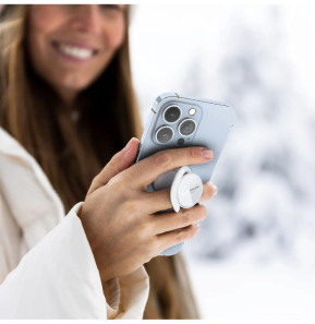 VONMAHLEN Support Bague pour Téléphone Modèle Backflip Allroundo Fixation Magnétique Blanc