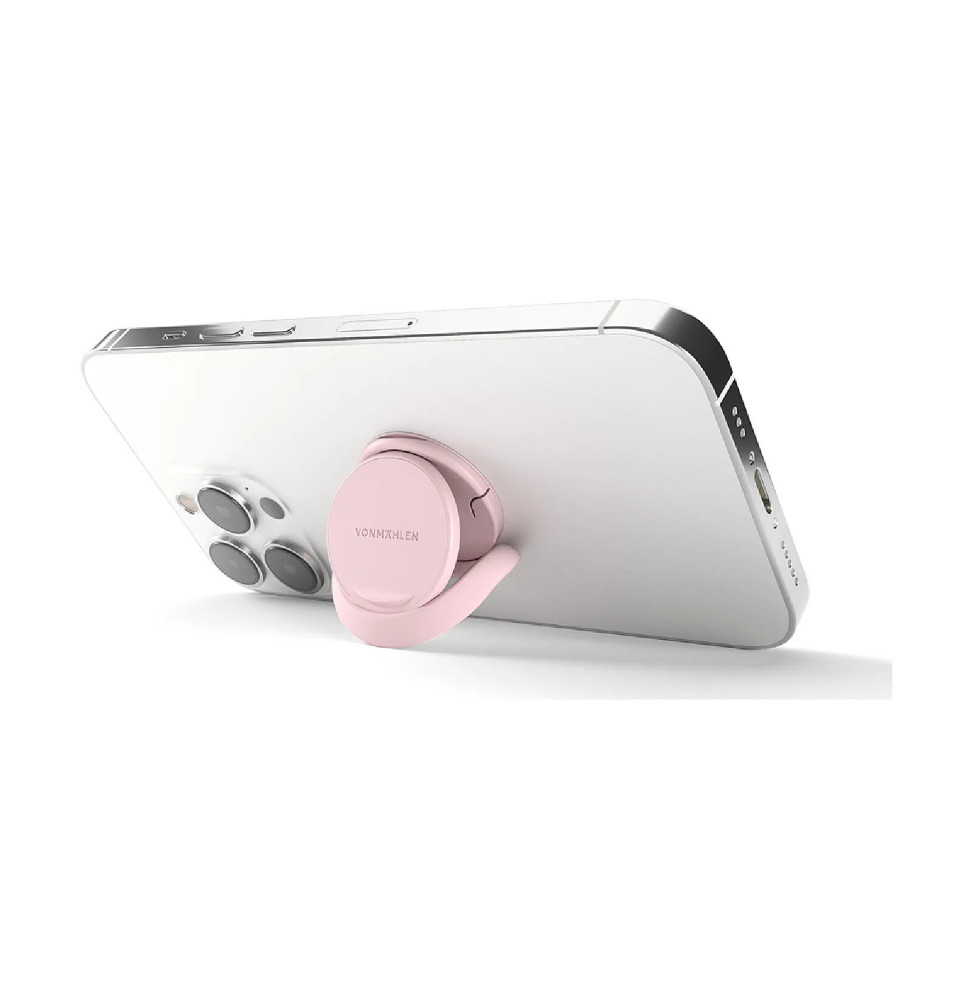 VONMAHLEN Support Bague pour Téléphone Modèle Backflip Allroundo Fixation Magnétique Rose