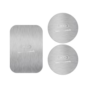 XO 3x Adaptateurs Support Voiture Magnétique Plaques Métalliques Argent