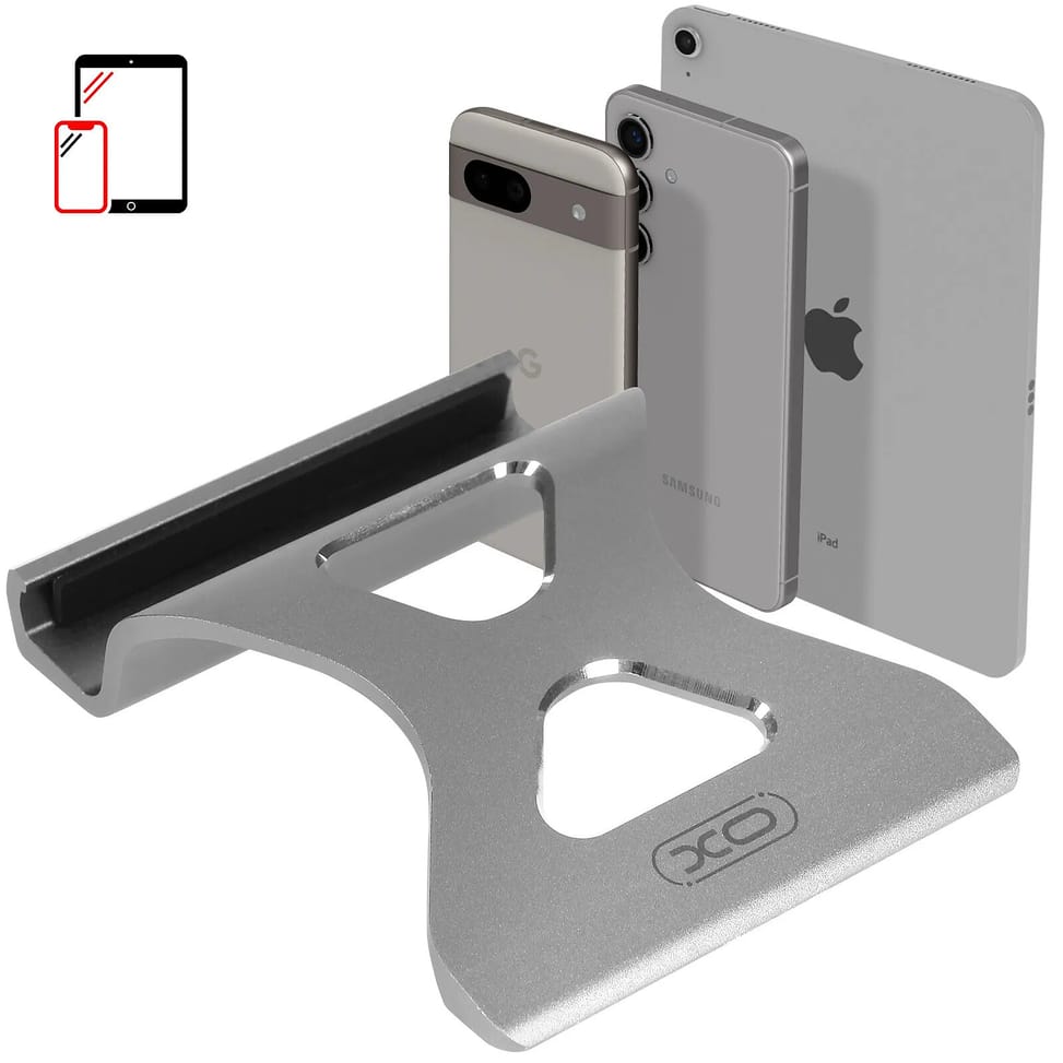 XO Support Bureau en Aluminium Minimaliste Pour Smartphone Gris — image 4