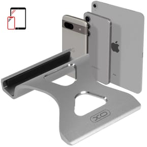 XO Support Bureau en Aluminium Minimaliste Pour Smartphone Gris — image 4