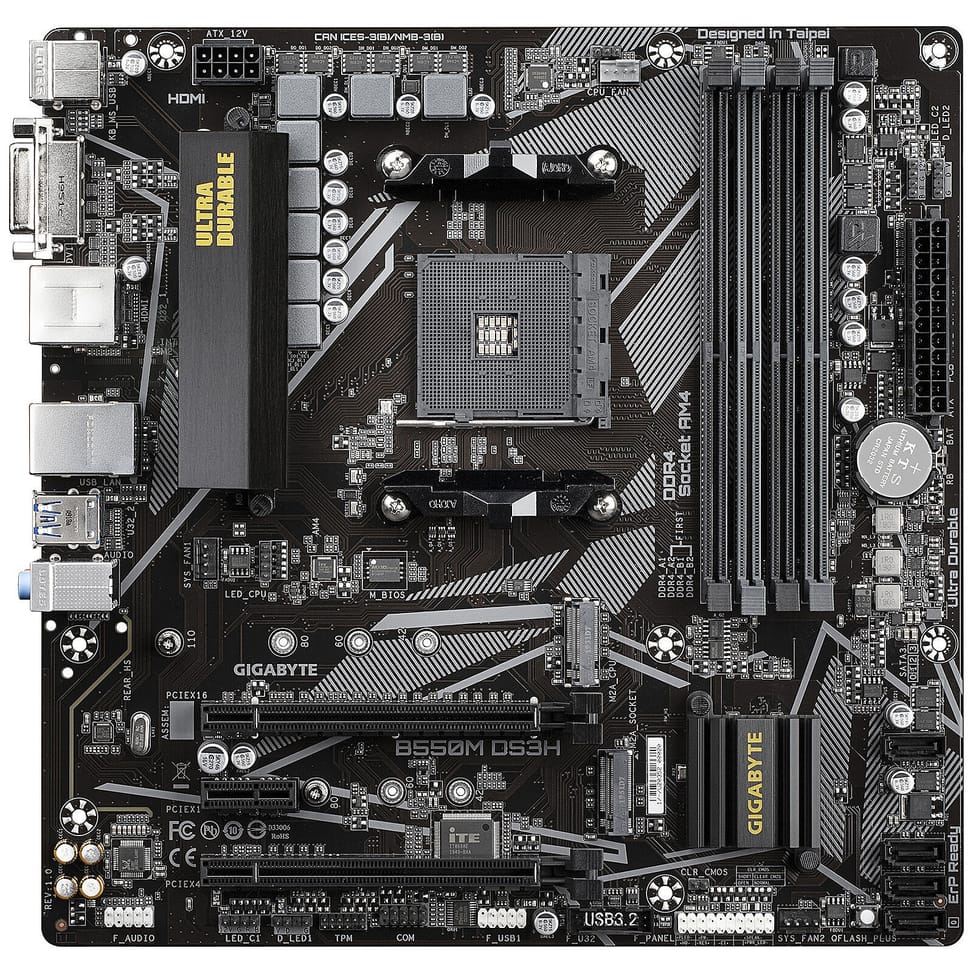 Gigabyte B550M DS3H + Textorm 16 Go (2 x 8 Go ) DDR4 3600 MHz CL18 — image 2