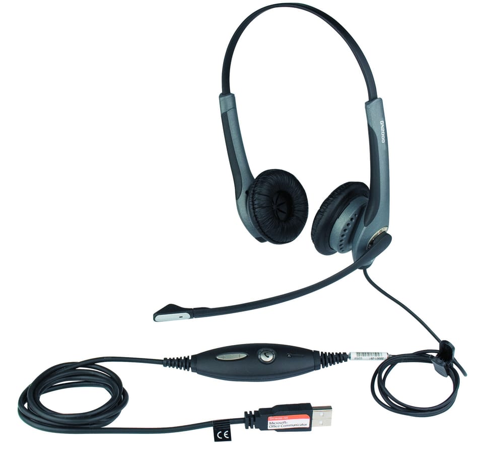 Micro-casque Jabra GN2000™ USB DUO Microsoft (20001-491)