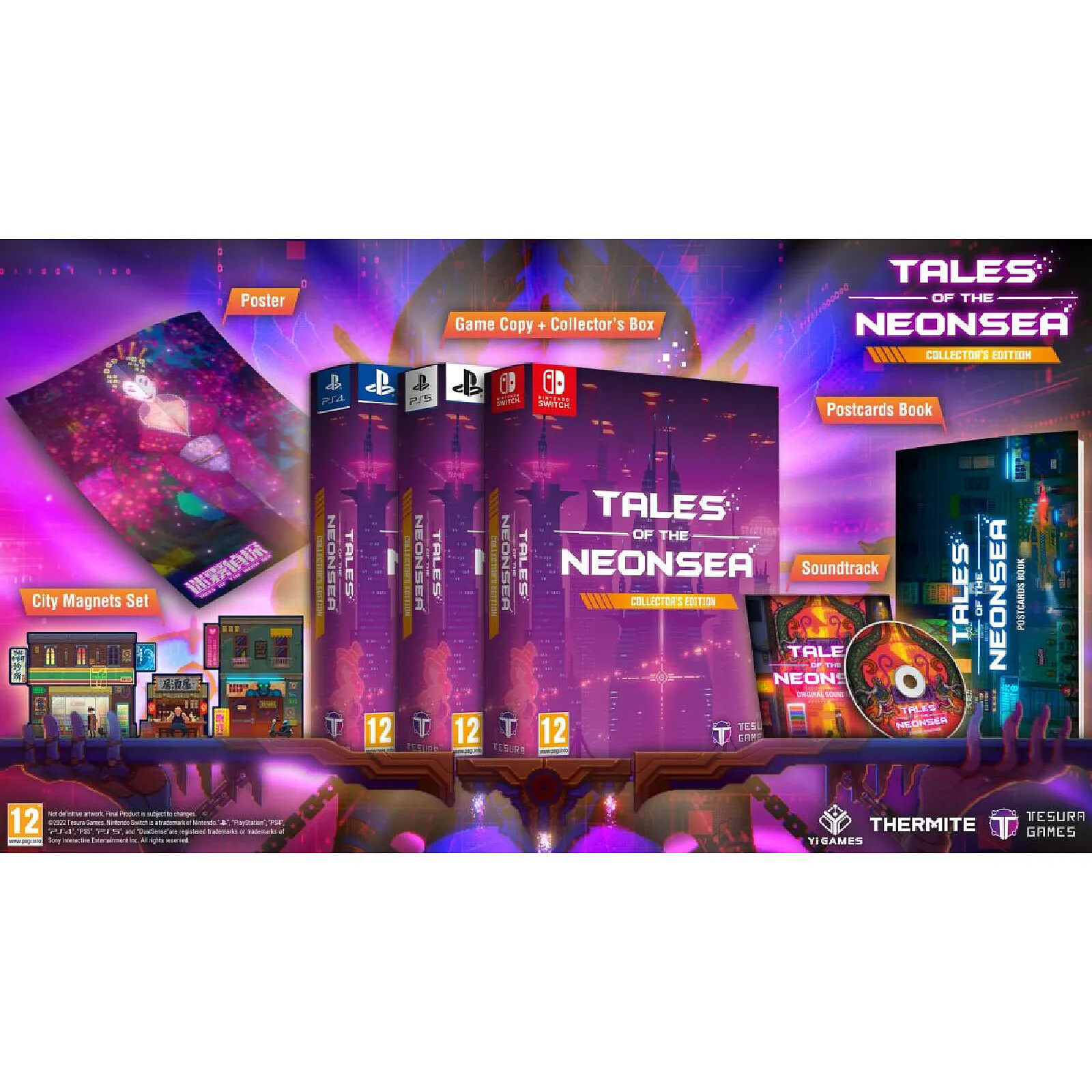 Tales Of The Neon Sea Collector's Edition PS4 - Jeu Physique EU Multi-langues (EN/FR/DE/ES/IT), Neuf Sous Blister