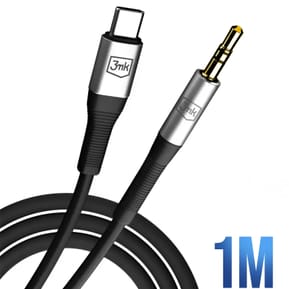 3mk Câble USB C vers Jack 3.5mm Aluminium Robuste Son Haute Fidélité 1m Noir — image 5