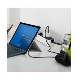 4smarts Câble USB type C Microsoft Surface Recharge Rapide 1m Noir
