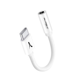 Akashi Adaptateur Audio USB-C vers Jack 3.5 mm Blanc