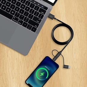 Akashi Câble Eco 3-en-1 USB-A vers USB-C / Lightning / micro USB (1 m) — image 3