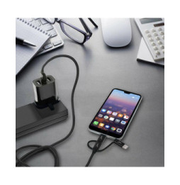 Akashi Câble Eco 3-en-1 USB-A vers USB-C / Lightning / micro USB (1 m)