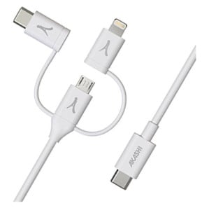 Akashi Câble Eco 3-en-1 USB-C vers USB-C /...