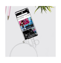 Akashi Câble Eco 3-en-1 USB-C vers USB-C / Lightning / micro USB (1 m)