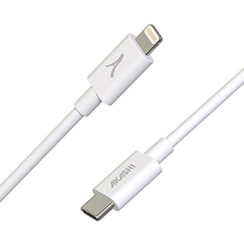 Akashi Câble Eco USB-C vers Lightning Blanc (1 m)