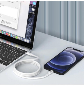 Akashi Câble Eco USB-C vers Lightning Blanc (1 m)