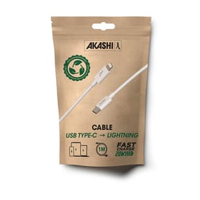 Akashi Câble Eco USB-C vers Lightning Blanc (1 m) — image 5