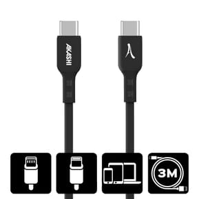 Akashi Câble renforcé USB-C vers USB-C (Noir - 3m) — image 2