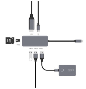 Akashi Hub USB Type-C 7-en-1