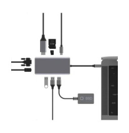 Akashi Hub USB Type-C 9-en-1