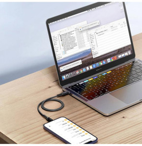 Akashi Câble Eco Kevlar USB-C vers USB-C Noir (1.5 m)