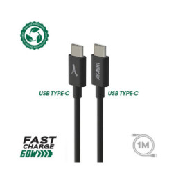 Akashi Câble Eco USB-C vers USB-C Noir (1 m)