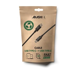 Akashi Câble Eco USB-C vers USB-C Noir (1 m) — image 5