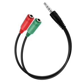 Akyga Adaptateur Audio Jack 3.5 mm TRRS vers Double Jack Casque et Micro Noir