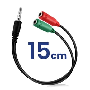 Akyga Adaptateur Audio Jack 3.5 mm TRRS vers Double Jack Casque et Micro Noir — image 5