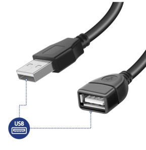 Akyga Adaptateur Hub USB 4 Ports USB 15cm Transfert de données et Charge Noir