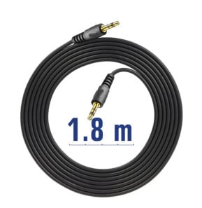 Akyga Câble Audio Auxiliaire Jack 3.5mm vers Jack 3.5mm 1.8m Noir