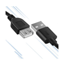 Akyga Câble d'Extension USB vers USB Transfert de Données Rapide Longueur 3m Noir