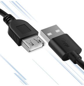 Akyga Câble d'Extension USB vers USB Transfert de Données Rapide Longueur 3m Noir