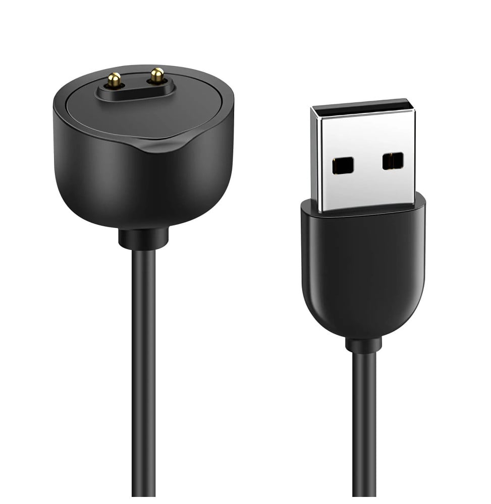 Akyga Câble de Charge USB vers Xiaomi Mi Band 7 / Mi Band 6 / Mi Band 5 50cm Noir