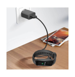 Akyga Câble de Charge USB vers Xiaomi Mi Band 7 / Mi Band 6 / Mi Band 5 50cm Noir
