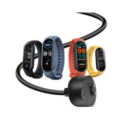 Akyga Câble de Charge USB vers Xiaomi Mi Band 7 / Mi Band 6 / Mi Band 5 50cm Noir
